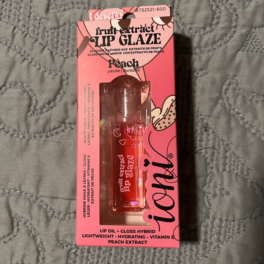 Ioni Glow-Getter Peach Extract Lip Glaze - I Deserve Love, 4 ml
